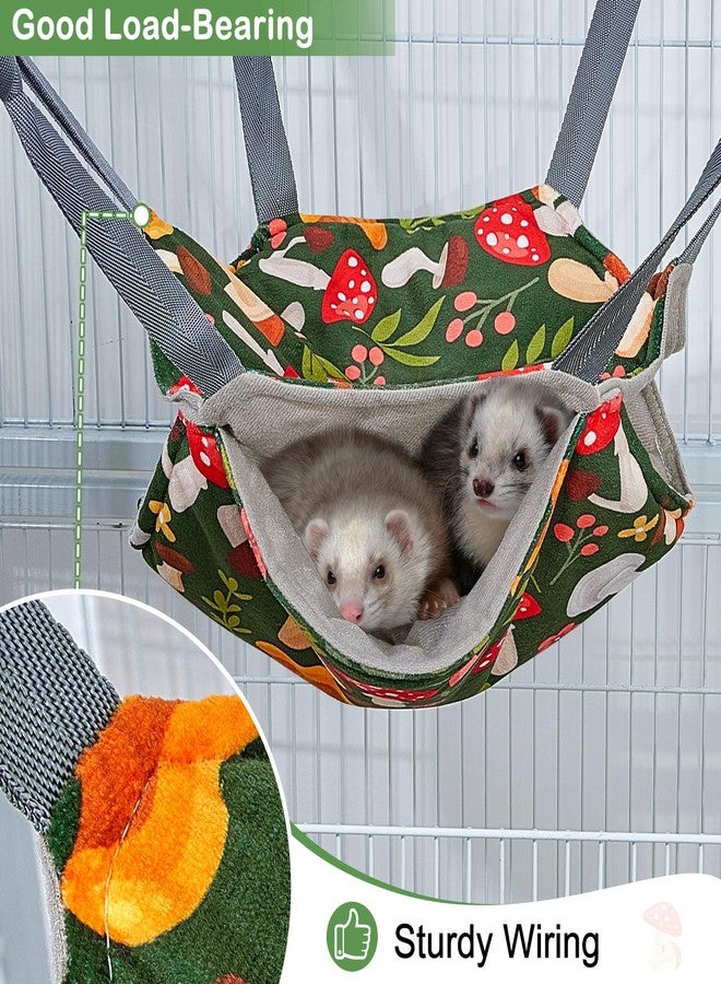 Glittme Ferret Hammock 4 Pack Ferrets Cage Accessories Washable Rat Hammock on Ferrets Cage Soft Guinea Pig hammocks for Rat, Sugar Glider, Squirrel, Guinea Pig - Image 4